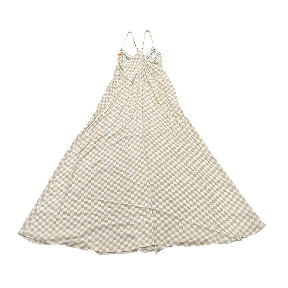 Women’s Mara Hoffman Beige & White Checkered Maxi Dress - Picture 9 of 9